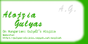 alojzia gulyas business card